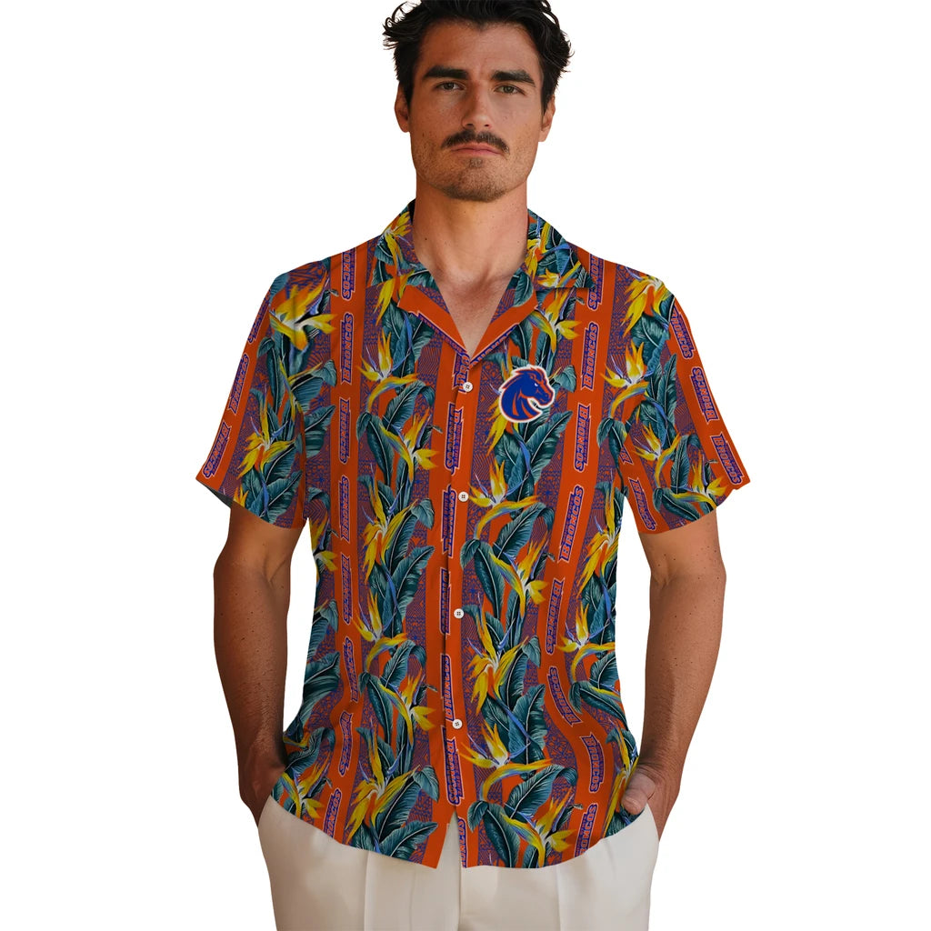 Boise State Broncos Hawaiian Shirt - Paradise Vines | Moonbestprint