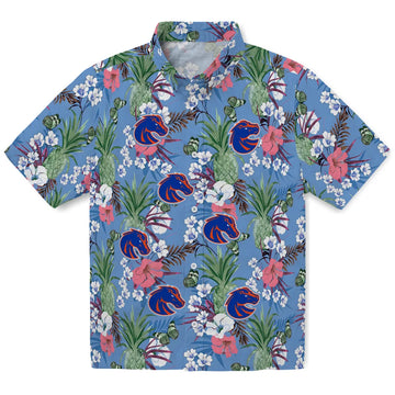 Boise State Broncos Hawaiian Shirt - Pineapple Bouquet | Moonbestprint