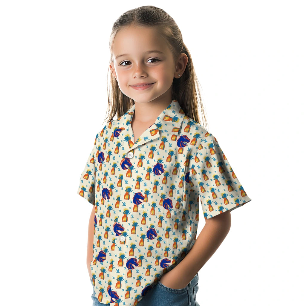 Boise State Broncos Hawaiian Shirt - Pineapple Delight | Moonbestprint