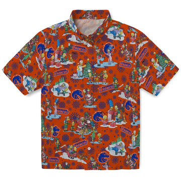 Boise State Broncos Hawaiian Shirt - Simpsons Christmas | Moonbestprint