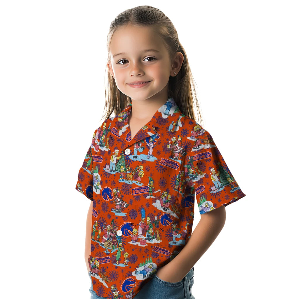 Boise State Broncos Hawaiian Shirt - Simpsons Christmas | Moonbestprint