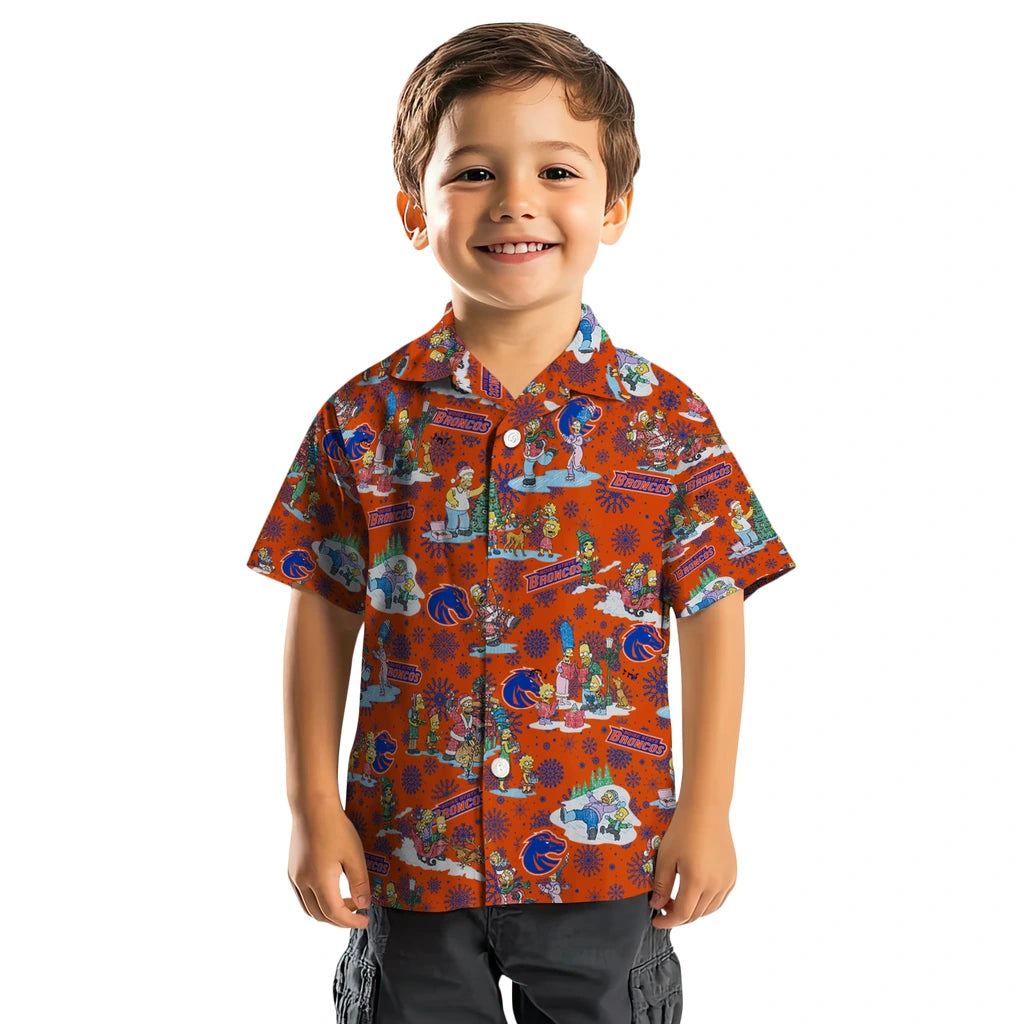 Boise State Broncos Hawaiian Shirt - Simpsons Christmas | Moonbestprint