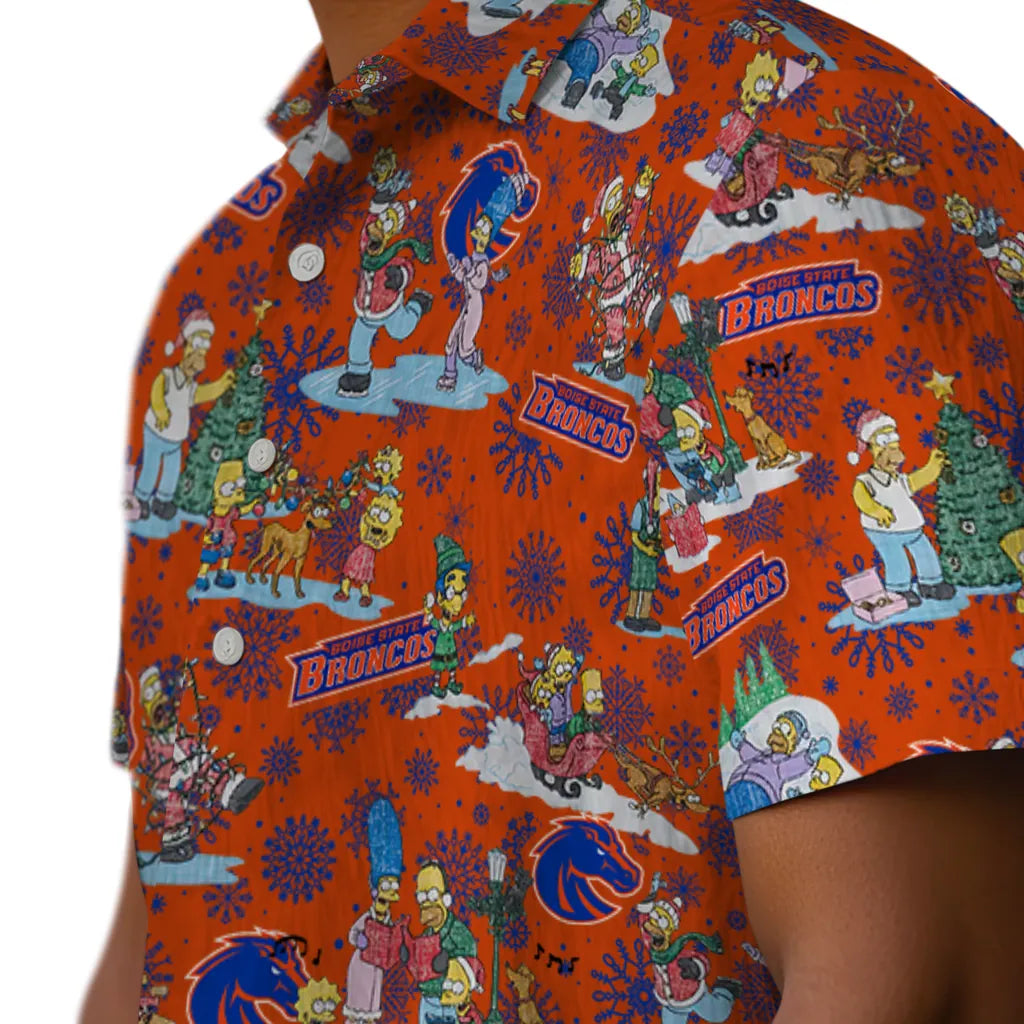 Boise State Broncos Hawaiian Shirt - Simpsons Christmas | Moonbestprint