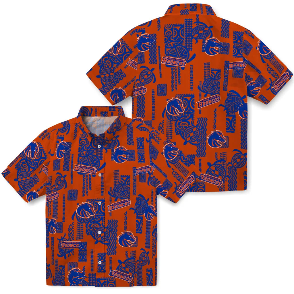 Boise State Broncos Hawaiian Shirt - Turtle Lines | Moonbestprint