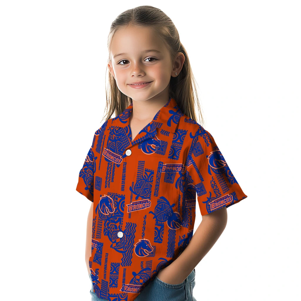 Boise State Broncos Hawaiian Shirt - Turtle Lines | Moonbestprint