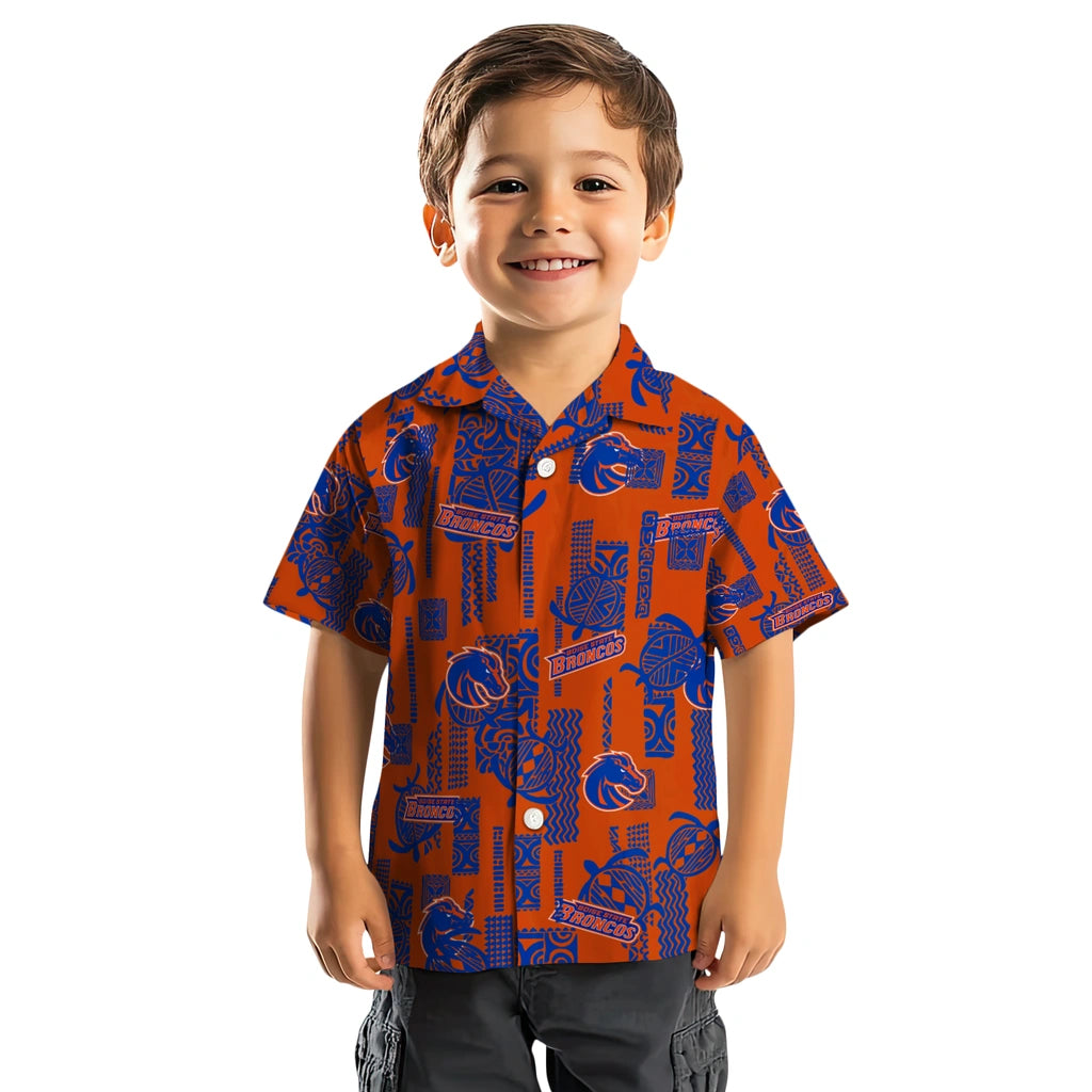 Boise State Broncos Hawaiian Shirt - Turtle Lines | Moonbestprint