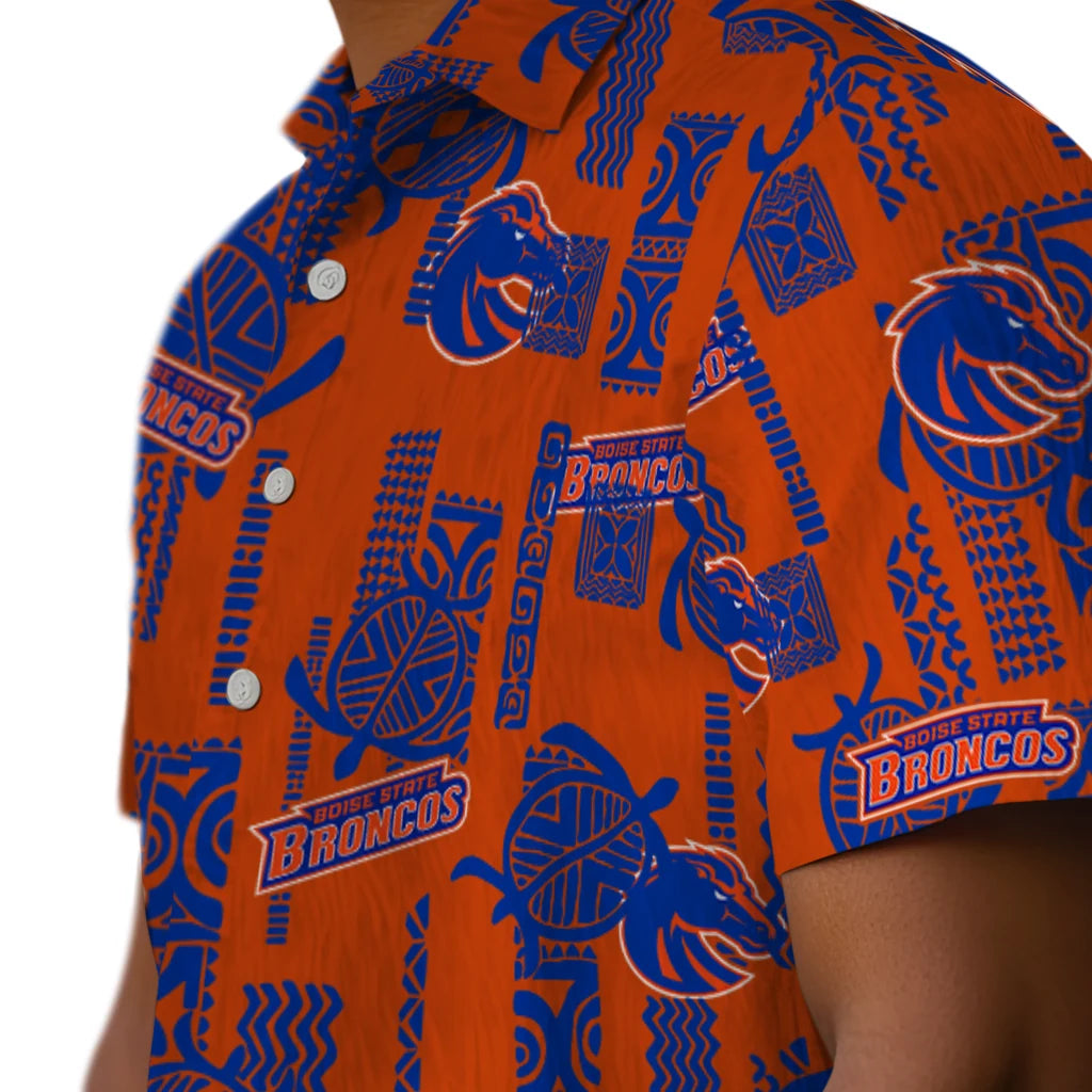 Boise State Broncos Hawaiian Shirt - Turtle Lines | Moonbestprint