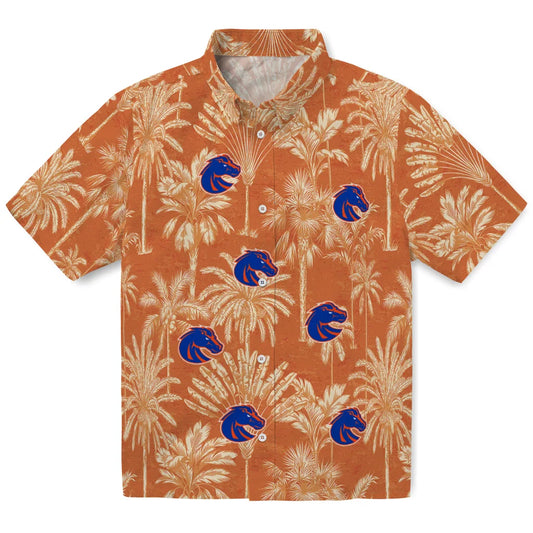Boise State Broncos Hawaiian Shirt - Vintage Palm Tree | Moonbestprint