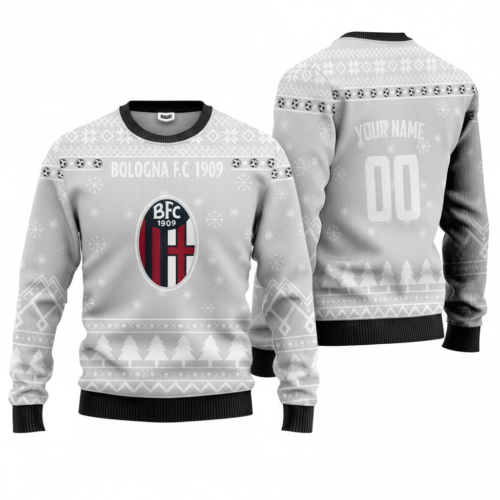 Bologna F.C 1909 Personalized Ugly Christmas Sweater Sliver Version ? Usalast