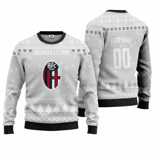 Bologna F.C 1909 Personalized Ugly Christmas Sweater Sliver Version ? Usalast