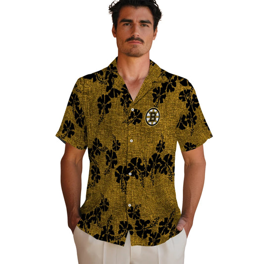 Boston Bruins Hawaiian Shirt - 50th State Flower | Moonbestprint