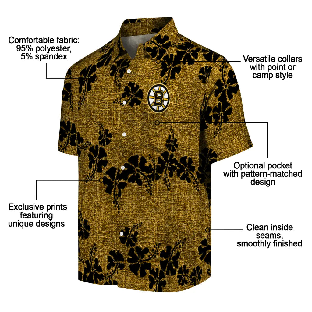 Boston Bruins Hawaiian Shirt - 50th State Flower – Moonbestprint