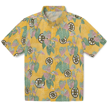 Boston Bruins Hawaiian Shirt - Anthurium Overlay – Moonbestprint