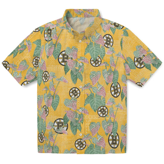 Boston Bruins Hawaiian Shirt - Anthurium Overlay – Moonbestprint