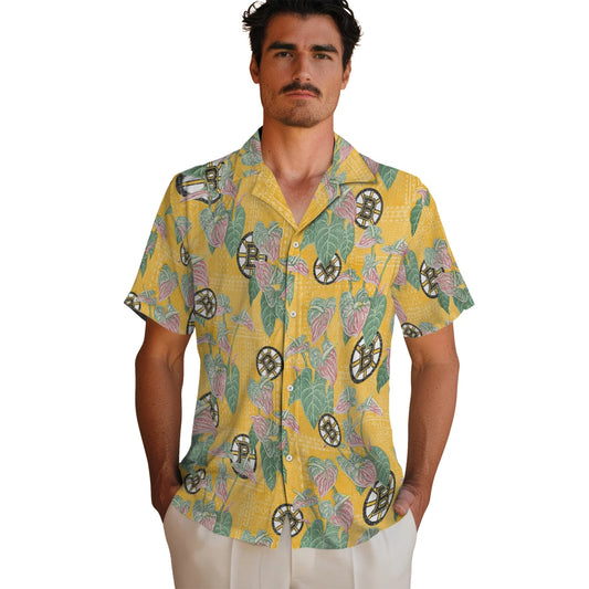 Boston Bruins Hawaiian Shirt - Anthurium Overlay – Moonbestprint