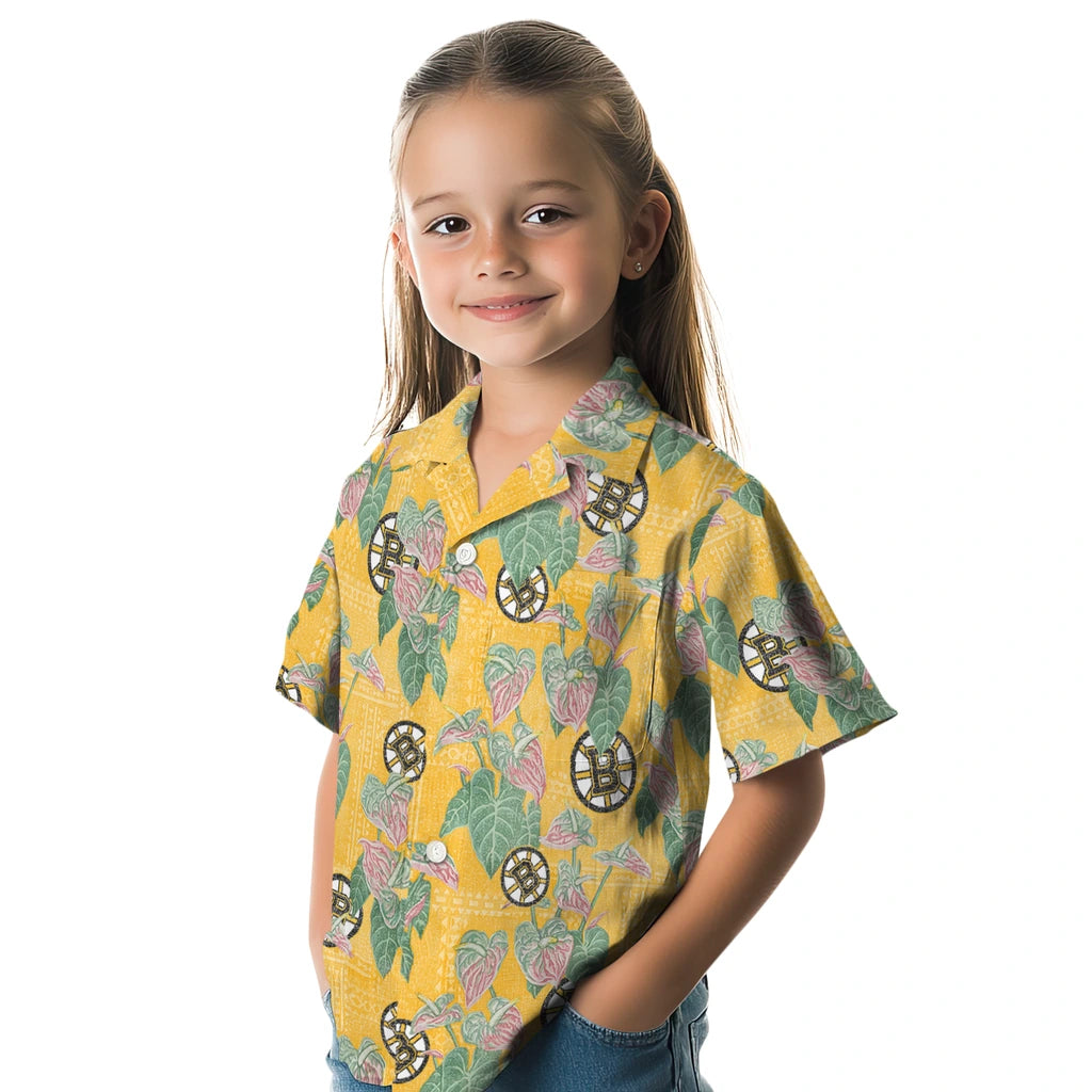 Boston Bruins Hawaiian Shirt - Anthurium Overlay – Moonbestprint