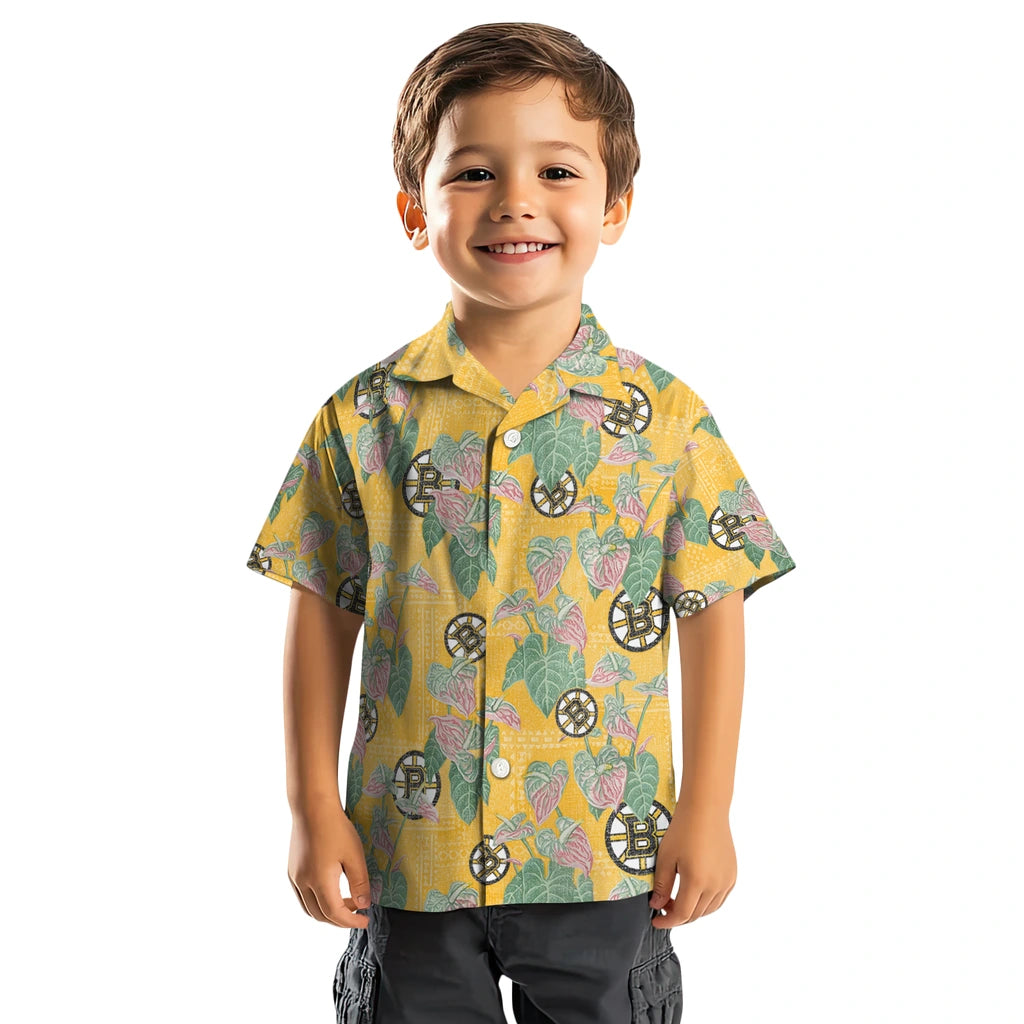 Boston Bruins Hawaiian Shirt - Anthurium Overlay – Moonbestprint