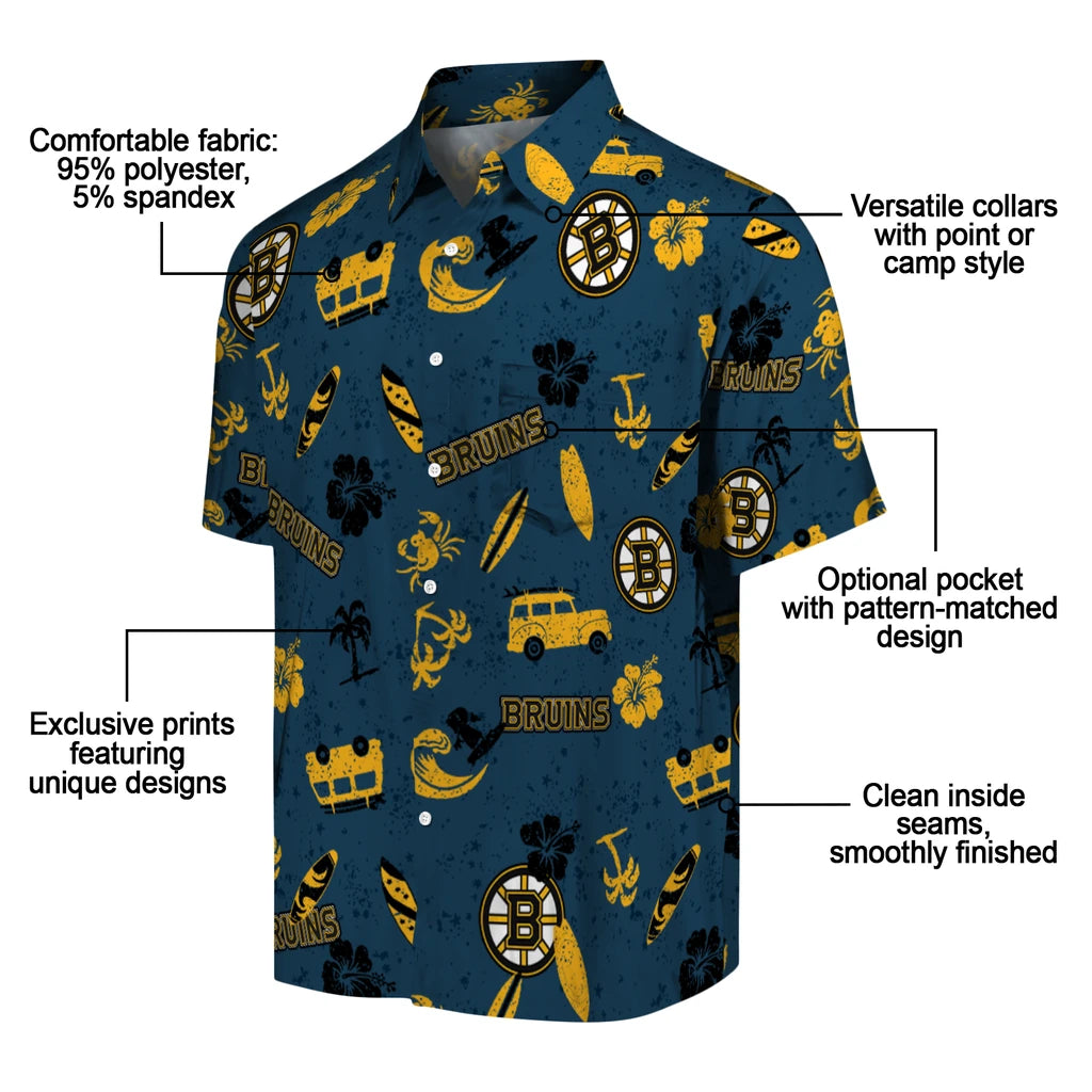 Boston Bruins Hawaiian Shirt - Beach Vibe – Moonbestprint