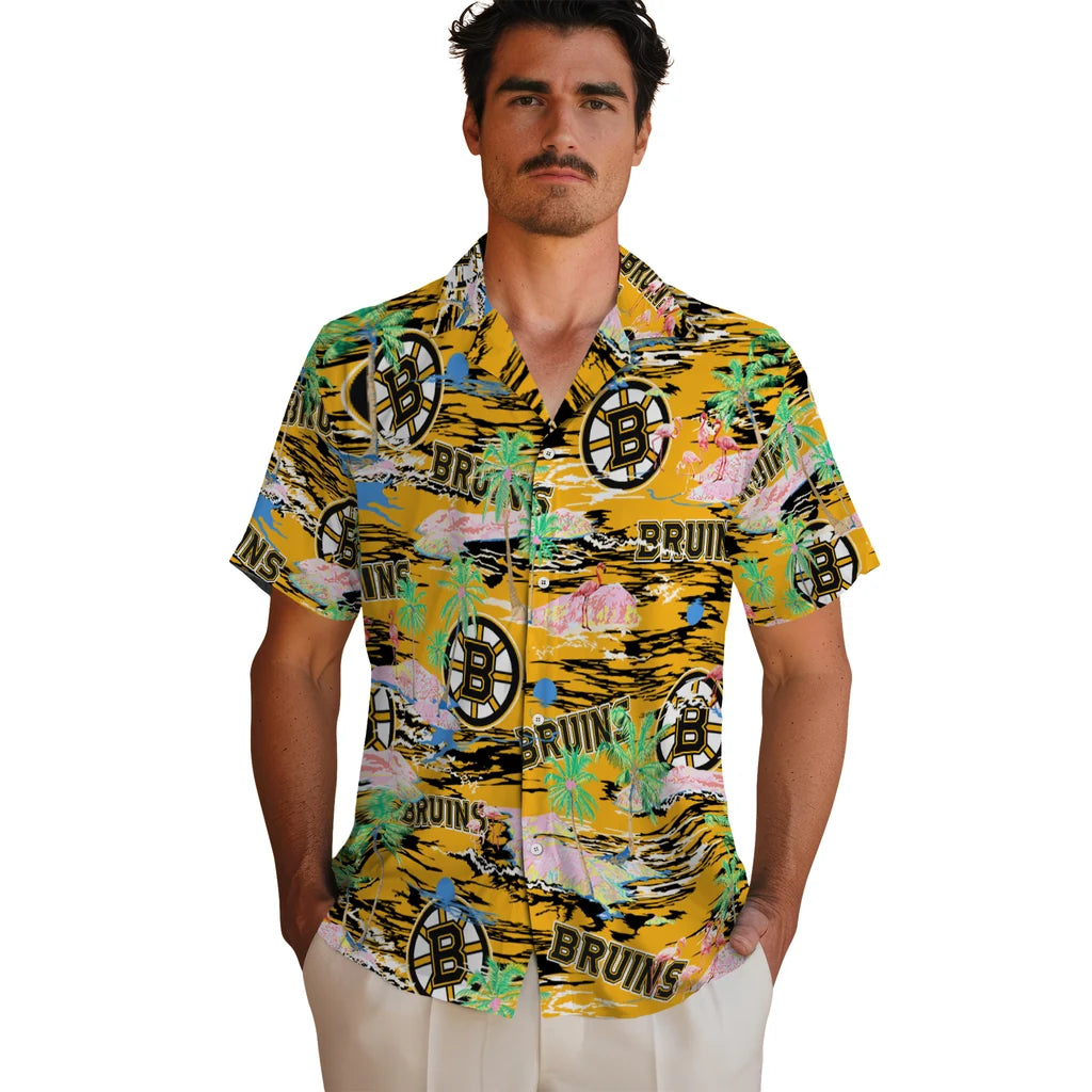 Boston Bruins Flamingo Retreat 2026 Hawaiian Shirt – Moonbestprint