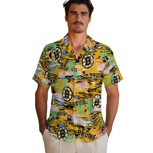 Boston Bruins Flamingo Retreat 2026 Hawaiian Shirt – Moonbestprint