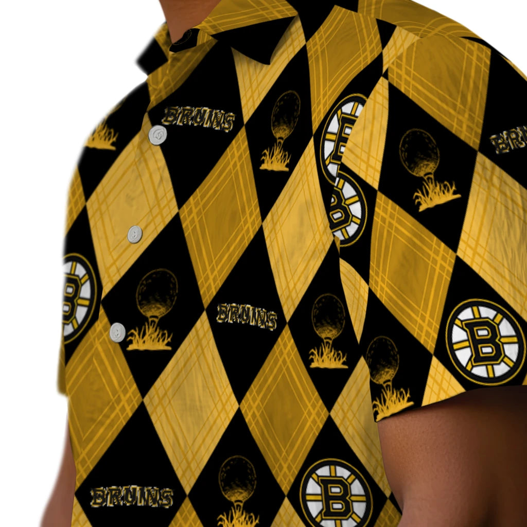 Boston Bruins Hawaiian Shirt - Golfing Plaid – Moonbestprint