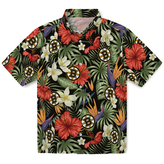 Boston Bruins Hawaiian Shirt - Hawaii Floral Hibiscus | Moonbestprint