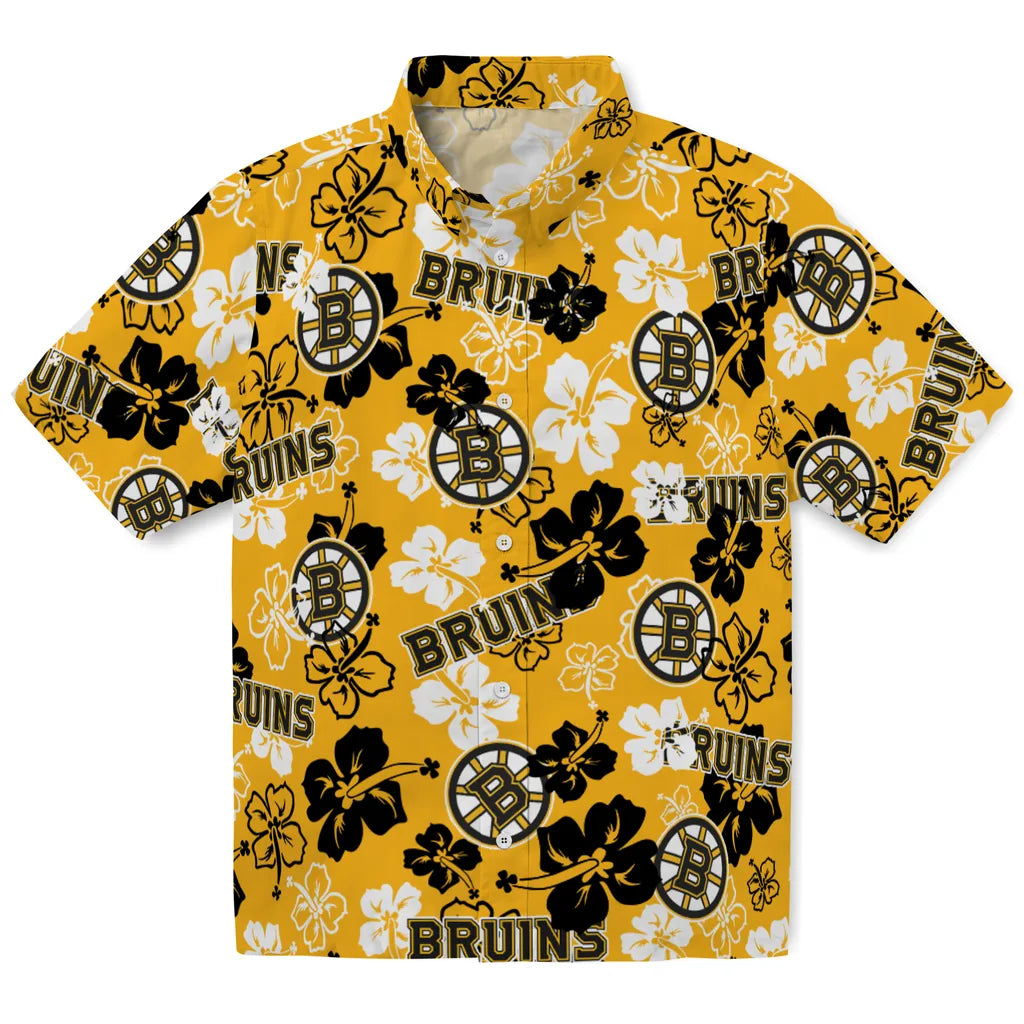 Boston Bruins Hibiscus Bloom Hawaiian Shirt – Moonbestprint