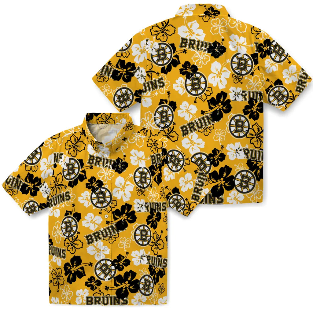 Boston Bruins Hibiscus Bloom Hawaiian Shirt – Moonbestprint