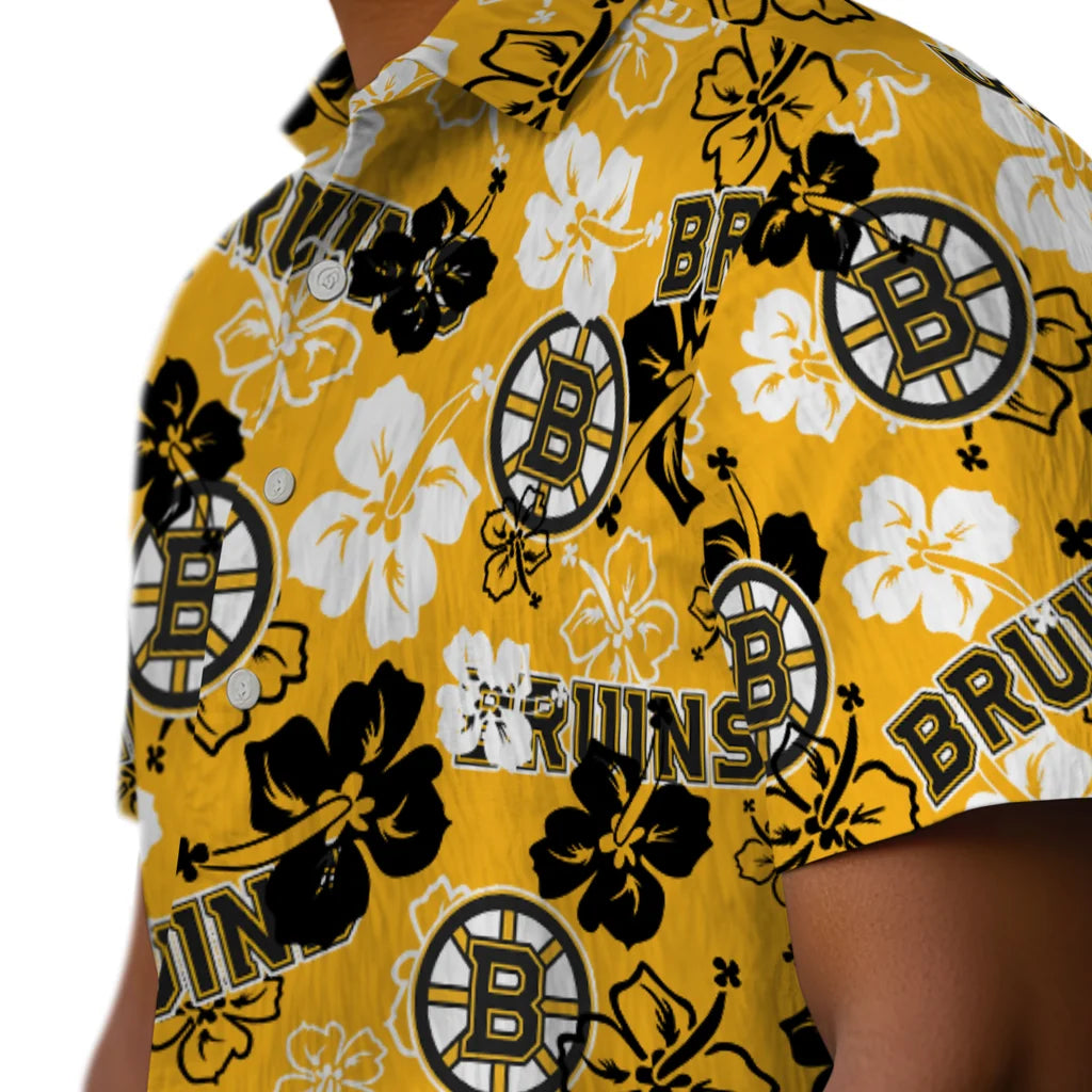 Boston Bruins Hibiscus Bloom Hawaiian Shirt – Moonbestprint