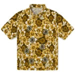 Boston Bruins Hawaiian Shirt - Hibiscus Blooms | Moonbestprint
