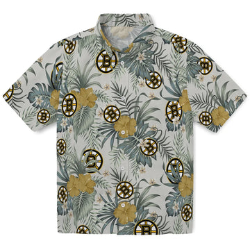 Boston Bruins Hawaiian Shirt - Hibiscus Designs – Moonbestprint