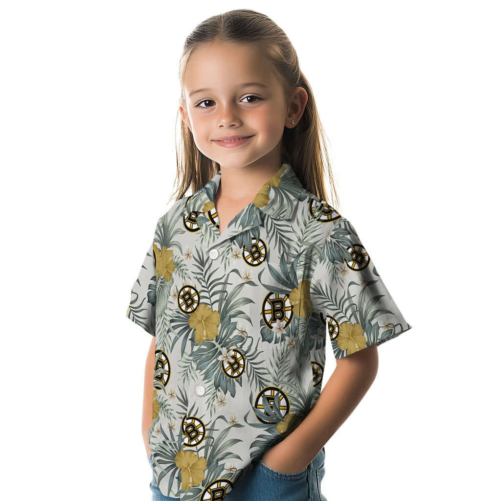 Boston Bruins Hawaiian Shirt - Hibiscus Designs – Moonbestprint