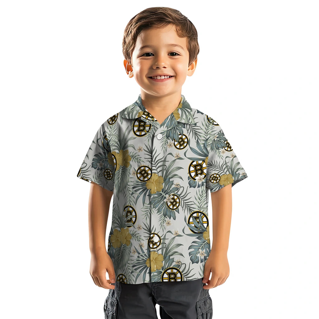 Boston Bruins Hawaiian Shirt - Hibiscus Designs – Moonbestprint