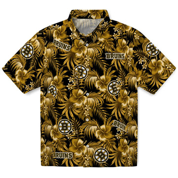 Boston Bruins Hawaiian Shirt - Hibiscus Exotic – Moonbestprint
