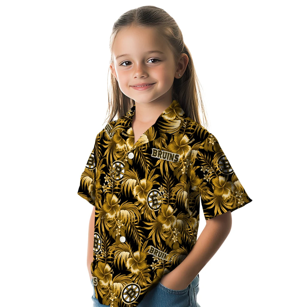 Boston Bruins Hawaiian Shirt - Hibiscus Exotic – Moonbestprint