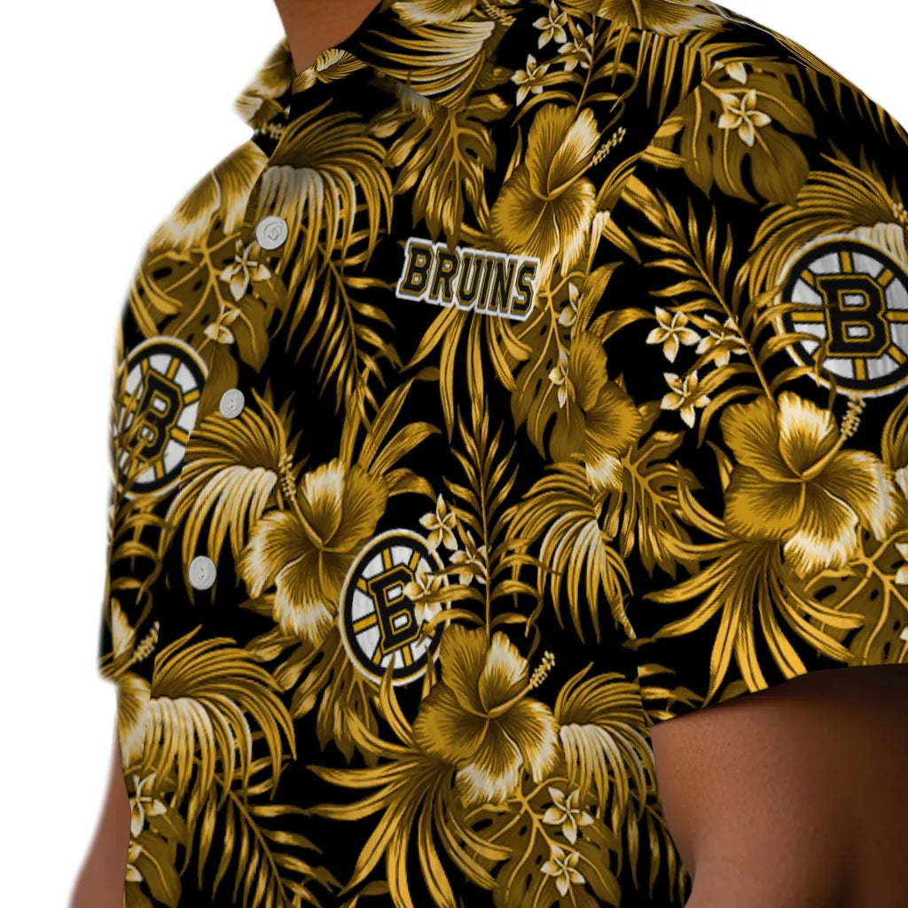 Boston Bruins Hawaiian Shirt - Hibiscus Exotic – Moonbestprint