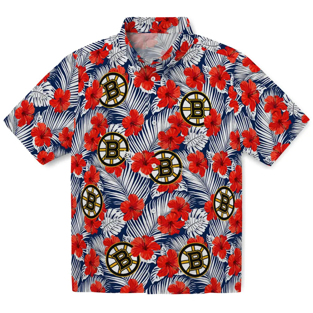 Boston Bruins Hawaiian Shirt - Hibiscus Fiesta – Moonbestprint