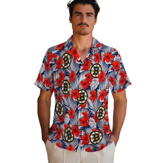 Boston Bruins Hawaiian Shirt - Hibiscus Fiesta – Moonbestprint