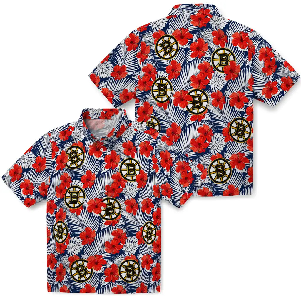 Boston Bruins Hawaiian Shirt - Hibiscus Fiesta – Moonbestprint