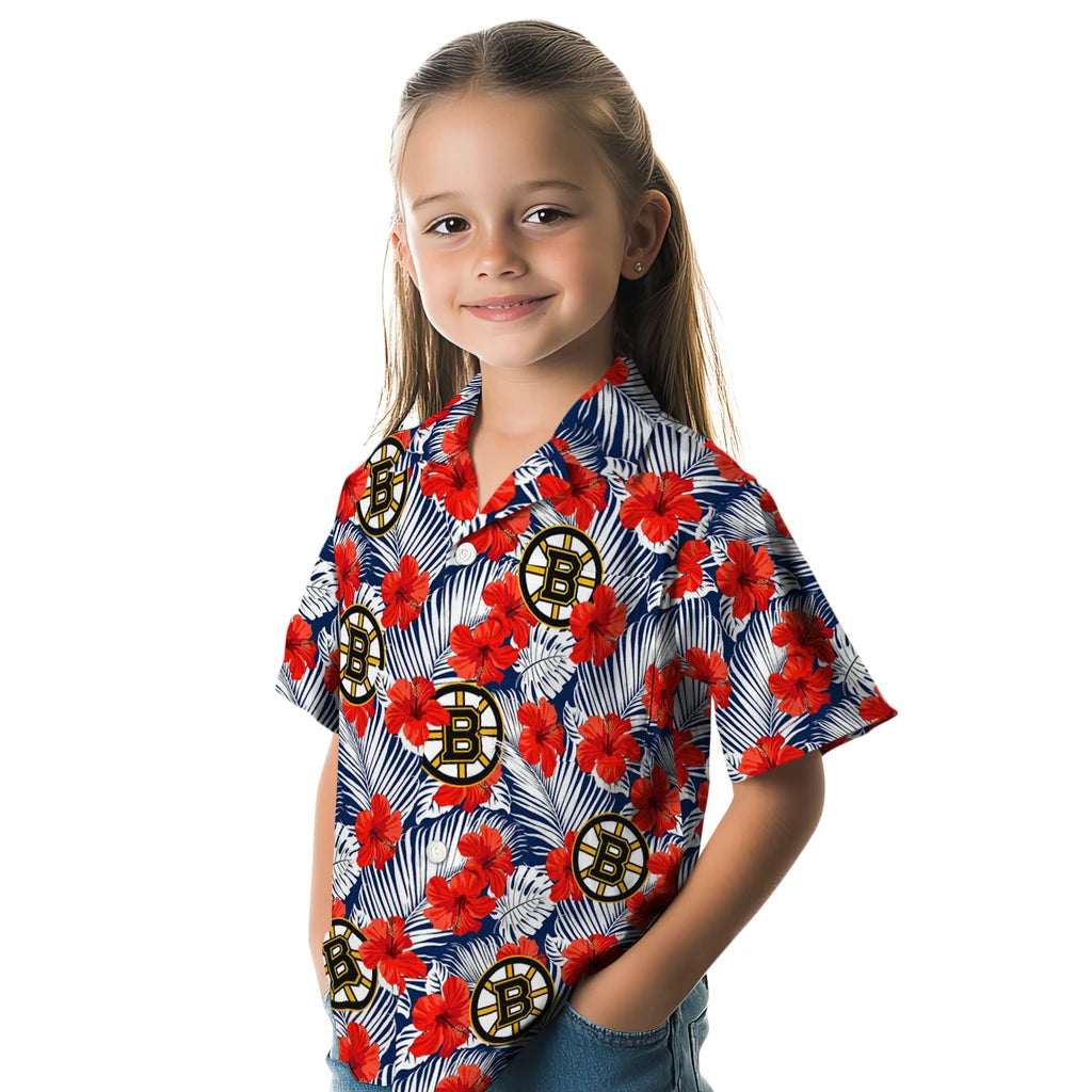 Boston Bruins Hawaiian Shirt - Hibiscus Fiesta – Moonbestprint