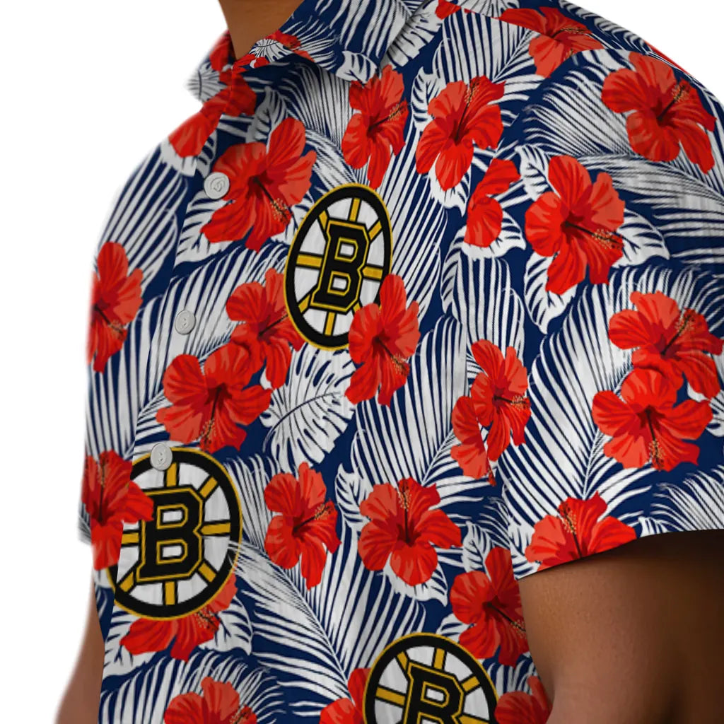 Boston Bruins Hawaiian Shirt - Hibiscus Fiesta – Moonbestprint