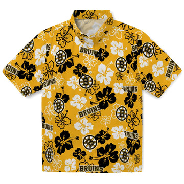 Boston Bruins Hawaiian Shirt - Hibiscus Flower Design – Moonbestprint