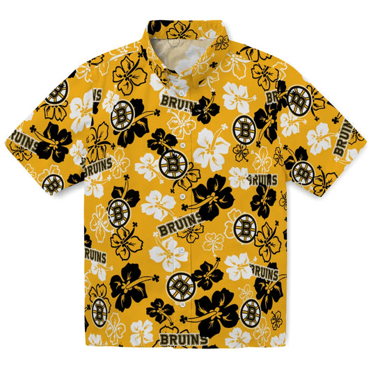 Boston Bruins Hawaiian Shirt - Hibiscus Flower Design – Moonbestprint