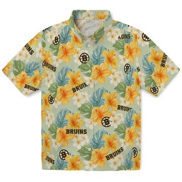 Boston Bruins Hawaiian Shirt - Hibiscus Mood – Moonbestprint