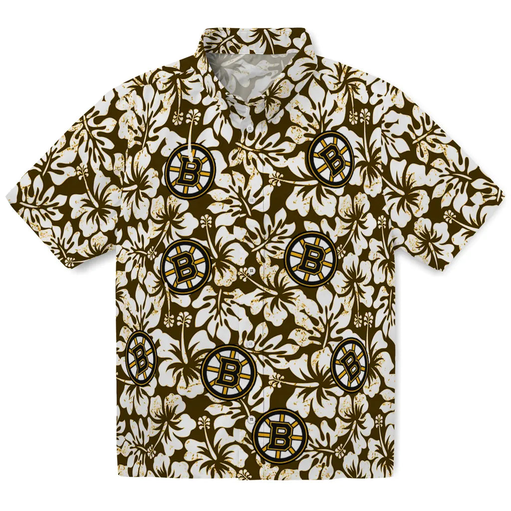 Boston Bruins Hawaiian Shirt - Hibiscus Motif – Moonbestprint