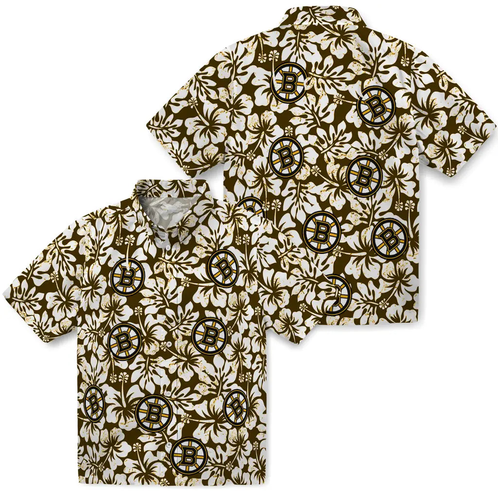 Boston Bruins Hawaiian Shirt - Hibiscus Motif – Moonbestprint
