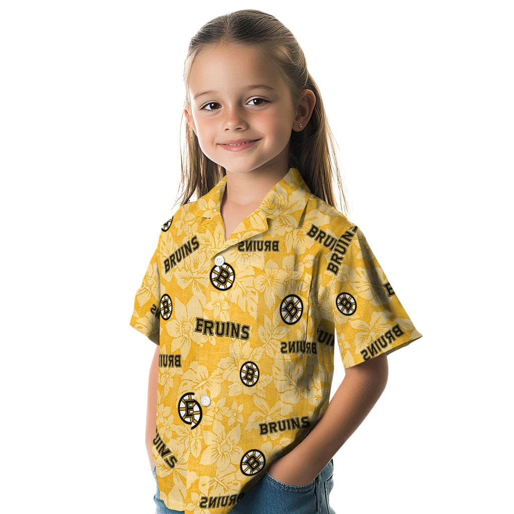 Boston Bruins Hawaiian Shirt - Hibiscus Oasis – Moonbestprint