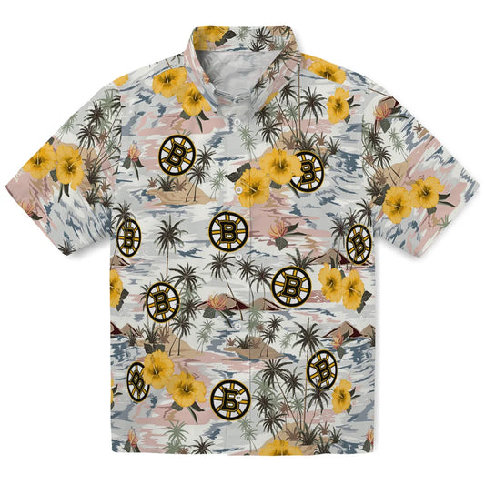 Boston Bruins Hawaiian Shirt - Hibiscus Seaside – Moonbestprint