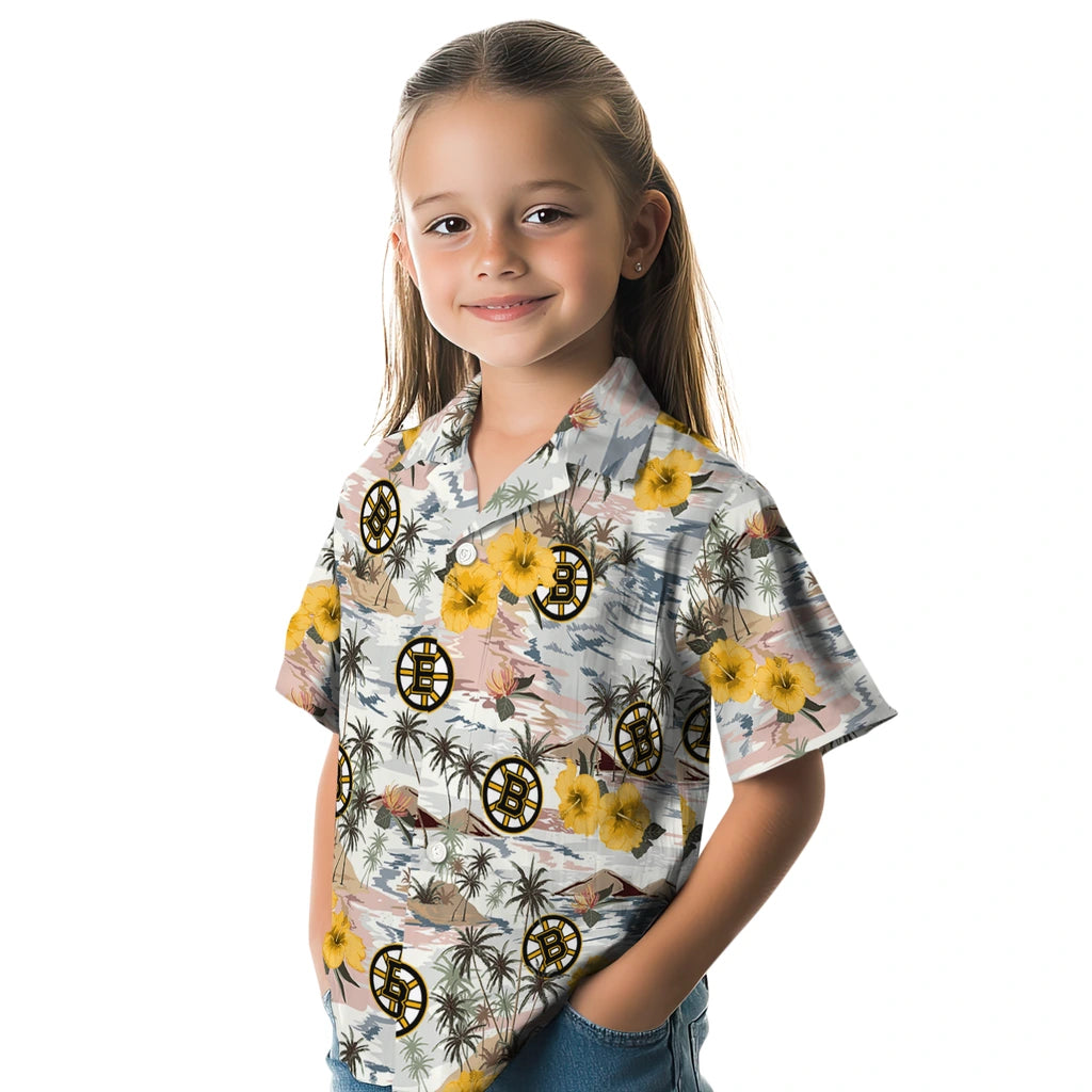 Boston Bruins Hawaiian Shirt - Hibiscus Seaside – Moonbestprint