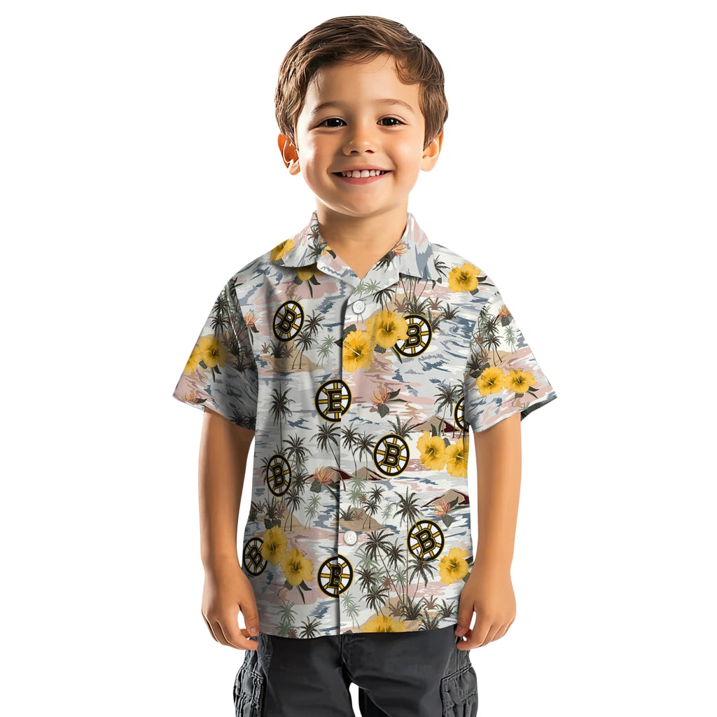 Boston Bruins Hawaiian Shirt - Hibiscus Seaside – Moonbestprint